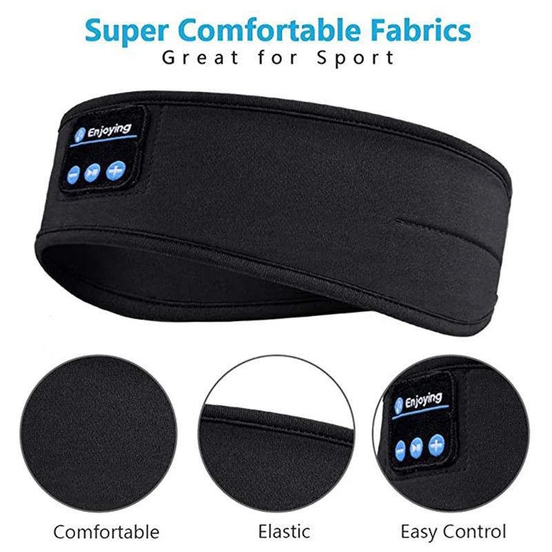 Máscara de sono bluetooth fones de ouvido para dormir headband fina macia elástica confortável fone de ouvido de música sem fio máscara de olho para dorminhoco lateral