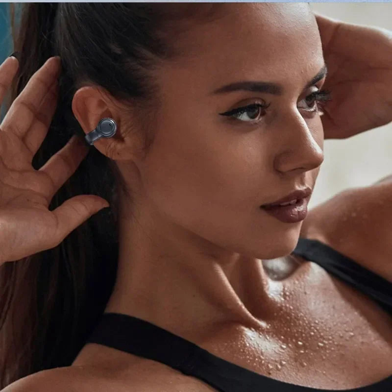 Fone de ouvido bluetooth para mulheres poderosas, sem fio, esportes, com microfone, mão livre