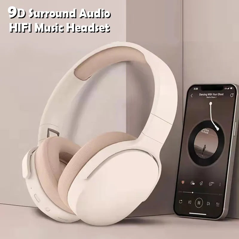 Bluetooth 5.0 HiFi Bass Fones De Ouvido Sem Fio, Fone De Ouvido Dobrável, Fone De Ouvido Esportivo, Fones De Ouvido De Redução De Ruído