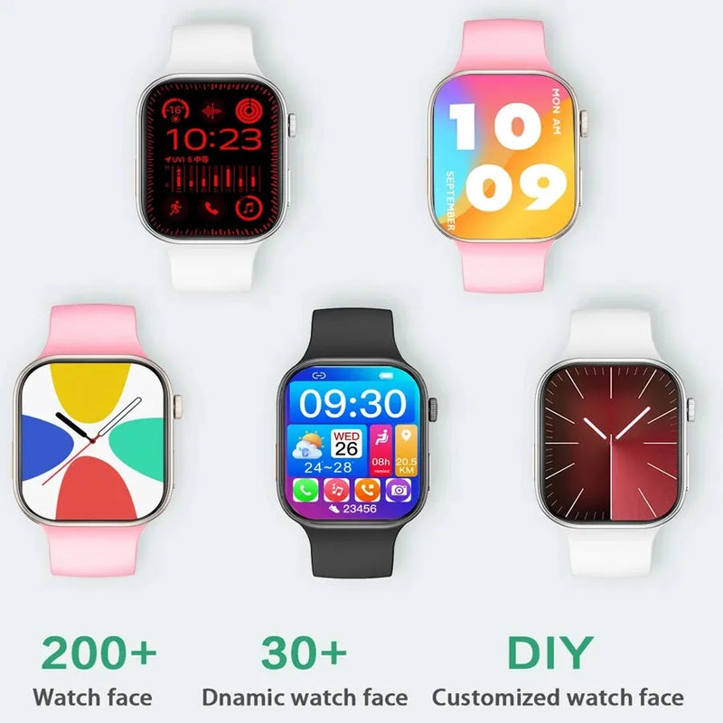 Smartwatch, visualização de alerta de interesse, alertas de vários aplicativos, chamada/discagem sem fio, papel de parede personalizável, compatível com IPhone/A