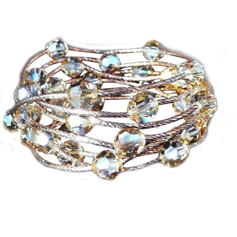 Moda fantasia contas de cristal multicamadas pulseira conjuntos para mulheres meninas pulseiras ajustáveis nova tendência jóias presente acessórios