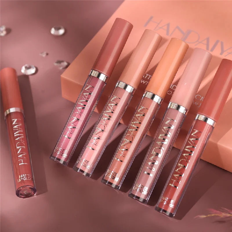 Mega Oferta 6 Pçs/set Matte Velvet Lip Gloss À Prova D 'Água de Longa Duração Batom Líquido Cosméticos Beleza Manter 24 Horas Maquiagem