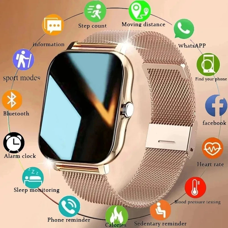 SmartWatch Xiaomi-Full Touch Screen relógio inteligente para pessoas de bom gosto, esporte Fitness relógios, BT Call, relógio de pulso digital, presente, novo, 2024