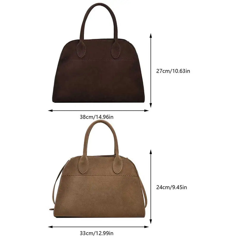 Bolsa tote de camurça para mulheres, bolsa de ombro fashion de grande capacidade, bolsa de compras com design luxuoso da moda, bolsa de transporte mensageiro crossbody