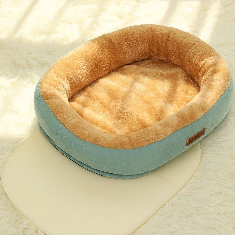 Cama para gatos, canil para animais de estimação, antiderrapante, inverno, quente, pequeno, canil, dormir, removido, lavado, macio, almofada, suprimentos para gatos