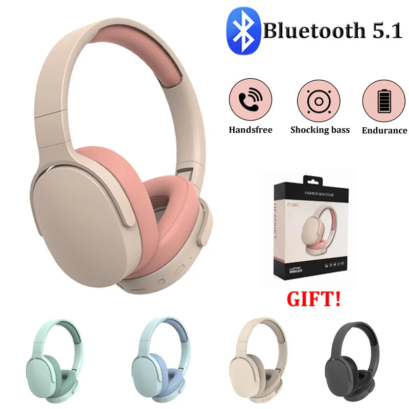 Bluetooth 5.0 HiFi Bass Fones De Ouvido Sem Fio, Fone De Ouvido Dobrável, Fone De Ouvido Esportivo, Fones De Ouvido De Redução De Ruído