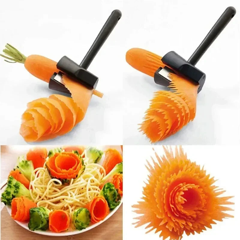 Cenoura decorativa, cortador espiral de Cenoura rabanete batata fatiador, descascador de frutas, shopping de princesas, cozinha, venda quente, 1Pc